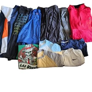 Men's not so mystery sz med clothing bundle one shirt noted with stains last pic